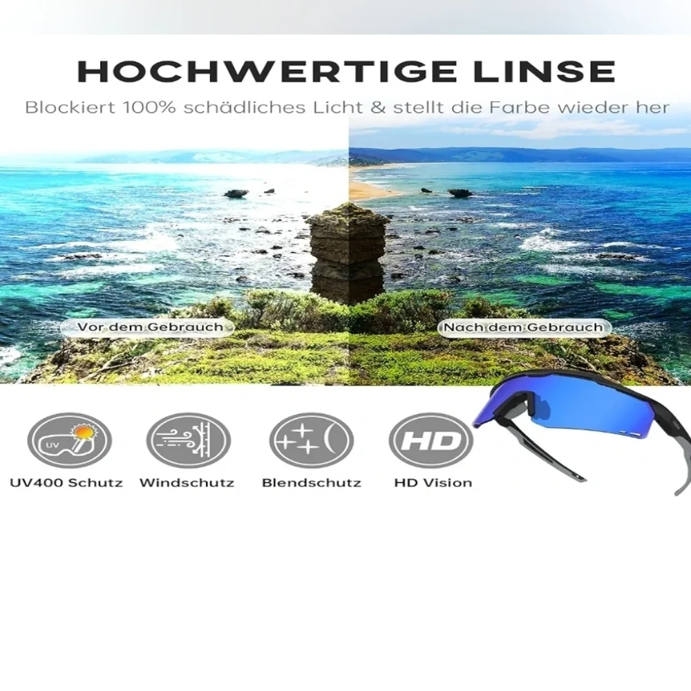 Professional Cycling Glasses TR90 Frame UV400 Proteccion Sports Golf Sunglasses